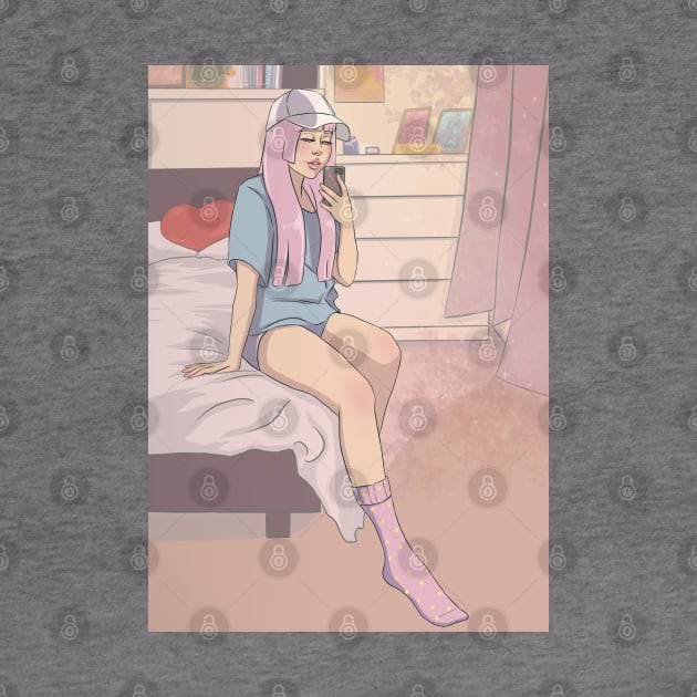 Anime Girl Bedroom by klaudiacloud